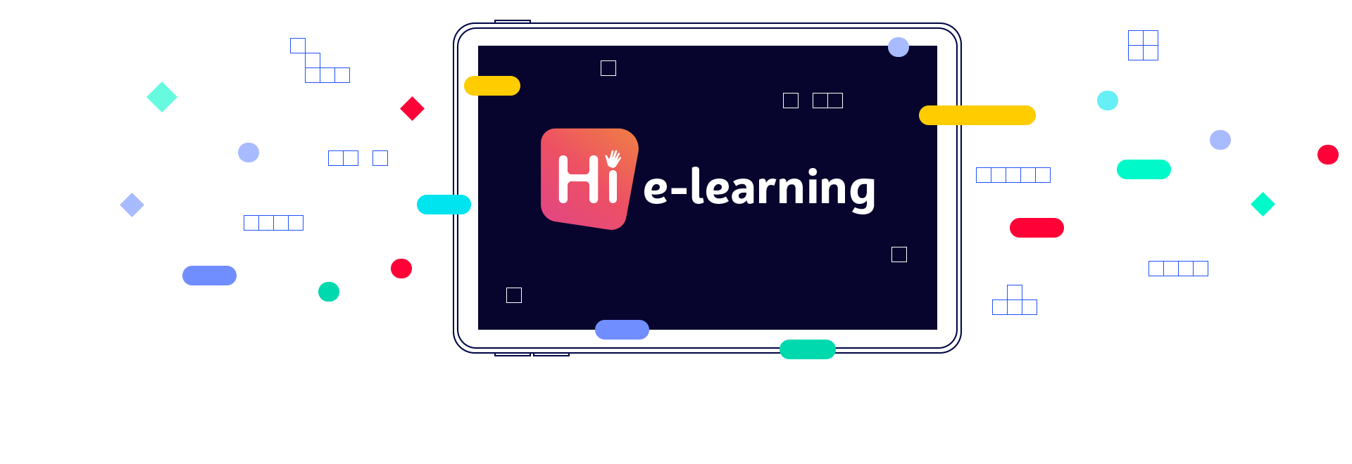 hi e-learning tablet illustration